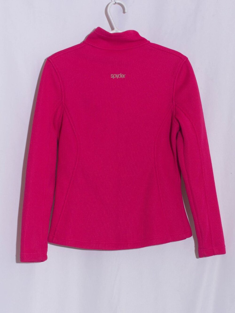SPYDER Women's Core Fleece Lined Full Zip Sweater Jacket In Hot Pink Size M - Picture 3 of 10